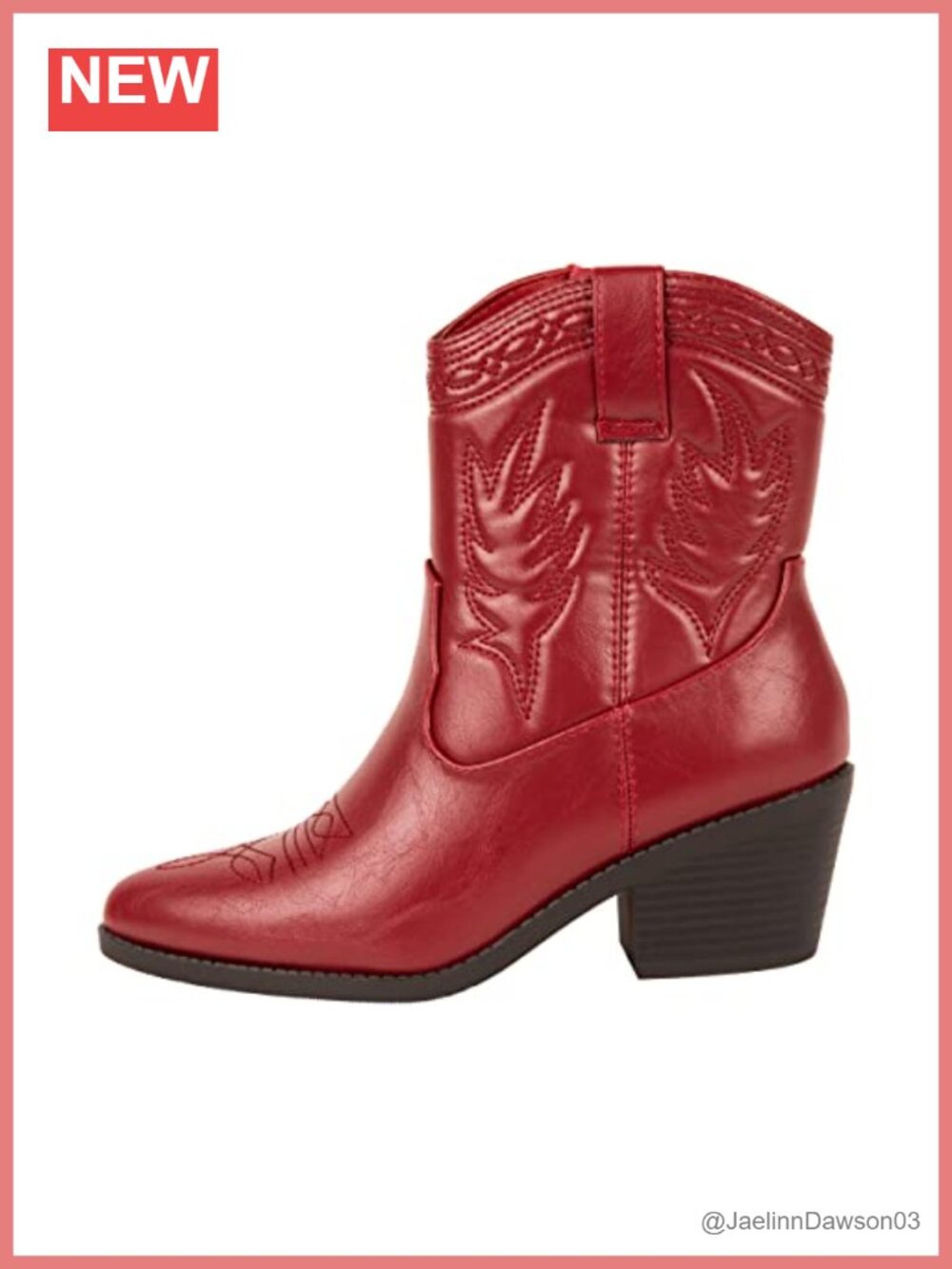 Women's Cowboy Ankle Booties - Rodeo Festival Pull-On Leather Denim